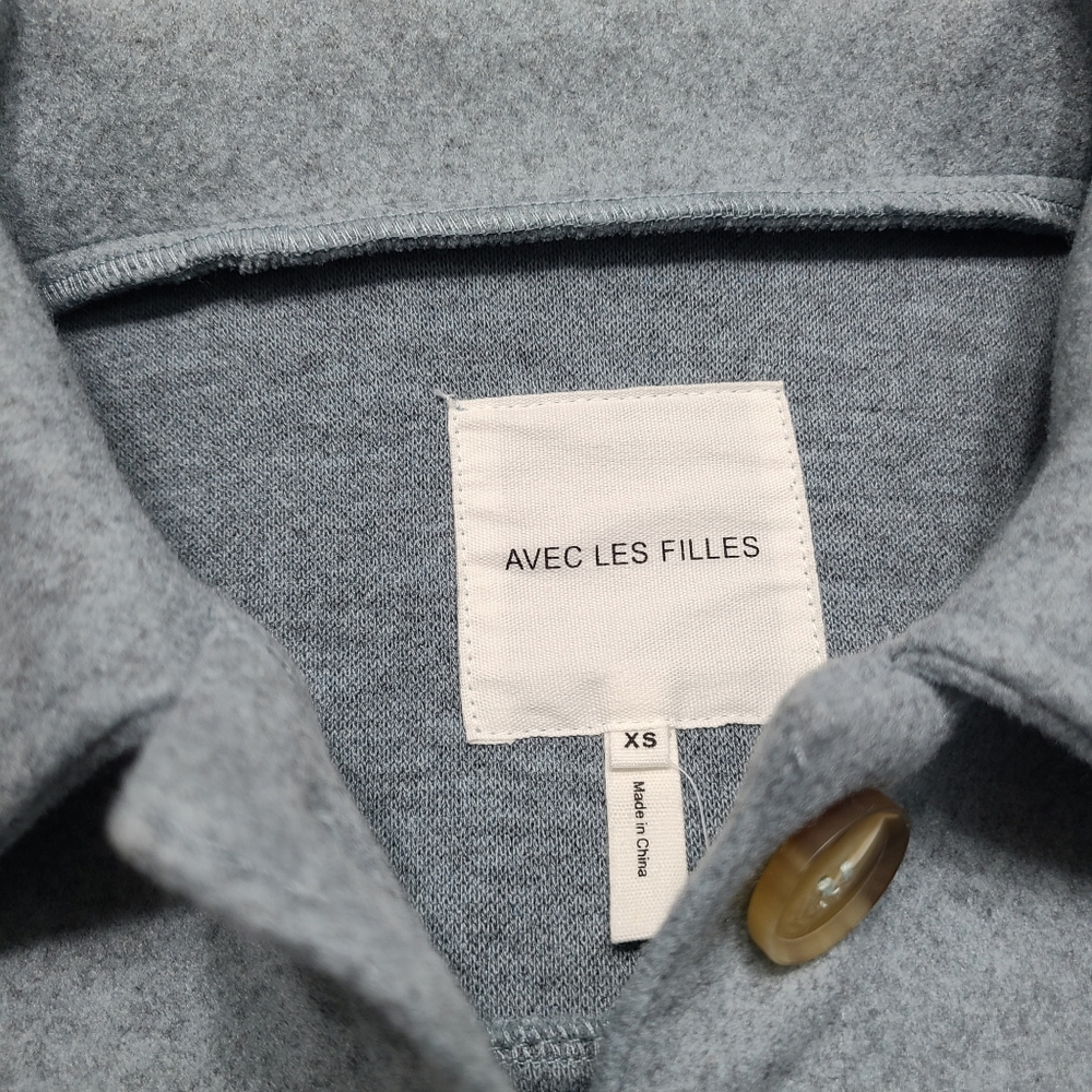 Avec Les Filles Boyfriend Shacket Button Front Oversized Jacket Fleece - Picture 5 of 5